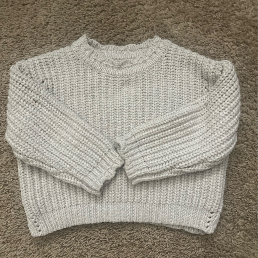 ZARA Girls Toddler chunky knit size 2-3T beige/tan